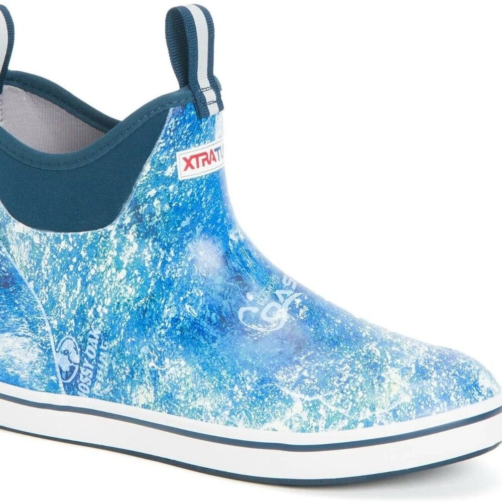 Xtratuf deck boot Mossy Oak Coastal Camo Waterproof Mens size 12 Rubber